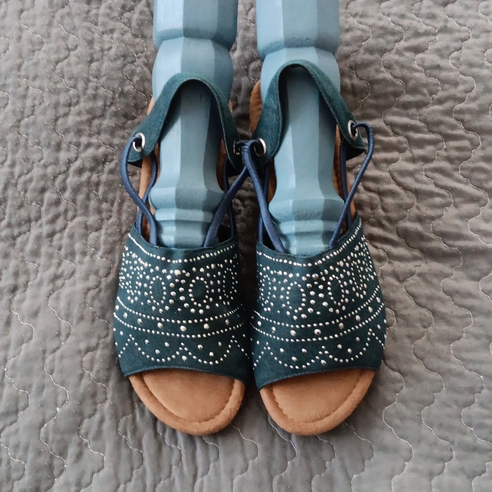 Impo Blue Embellished Sandals